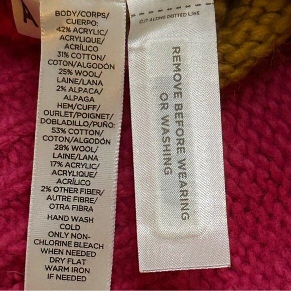 Ann Taylor Loft Medium Pink/Gold Striped Long Sleeve Sweater - Picture 5 of 7